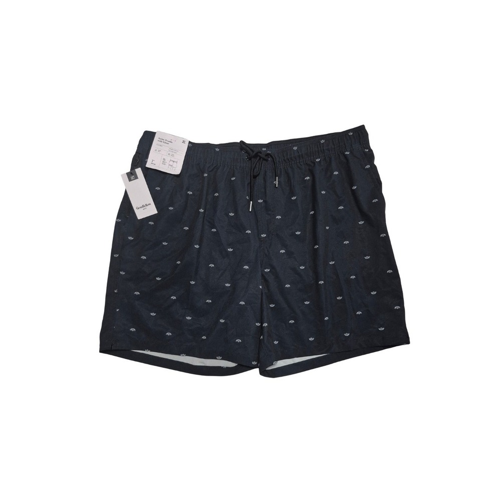Goodfellow & Co Men's Swim Trunk Shorts Quick Dry, Black Boat Print Size (Xl)
